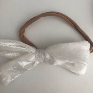 Lou Lou & Company Velvet Bow White